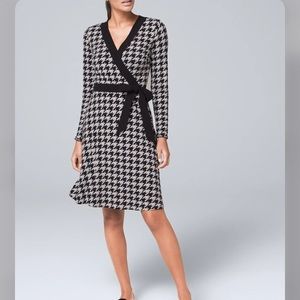 Reversible Houndstooth/Black Dress | White House Black Market